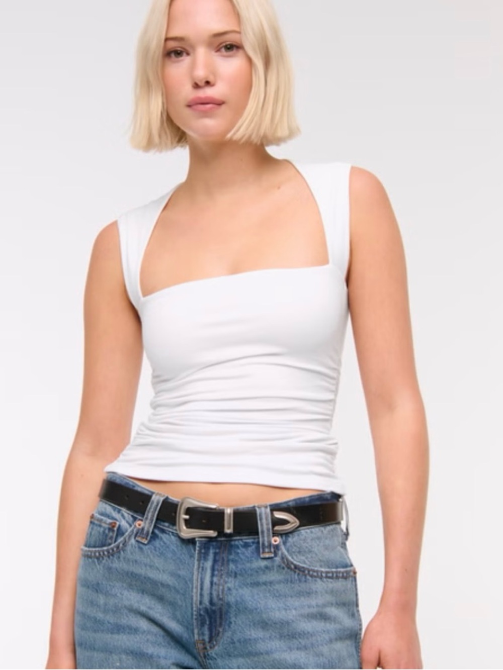Abercrombie & Fitch Ava top in light grey